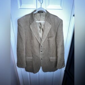 Metroclub Collection Men's 48R Tan Super Corduroy Suit Jacket Sport Coat 48 R